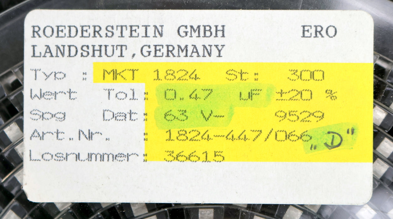 Bild des Artikels ROEDERSTEIN-300x-SMD-Film-Capacitors-0,47-µF-Folienkondensatoren-MKT-1824-0,47µF
