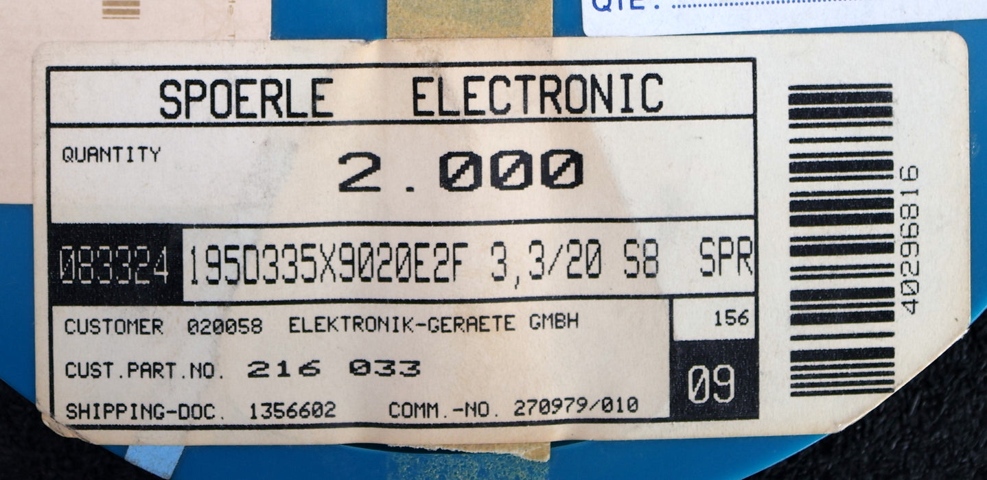 Bild des Artikels SPRAGUE-500x-Festkörper-Tantal-Chipkondensatoren-3,3µF-konform-beschichtet-3,3µF