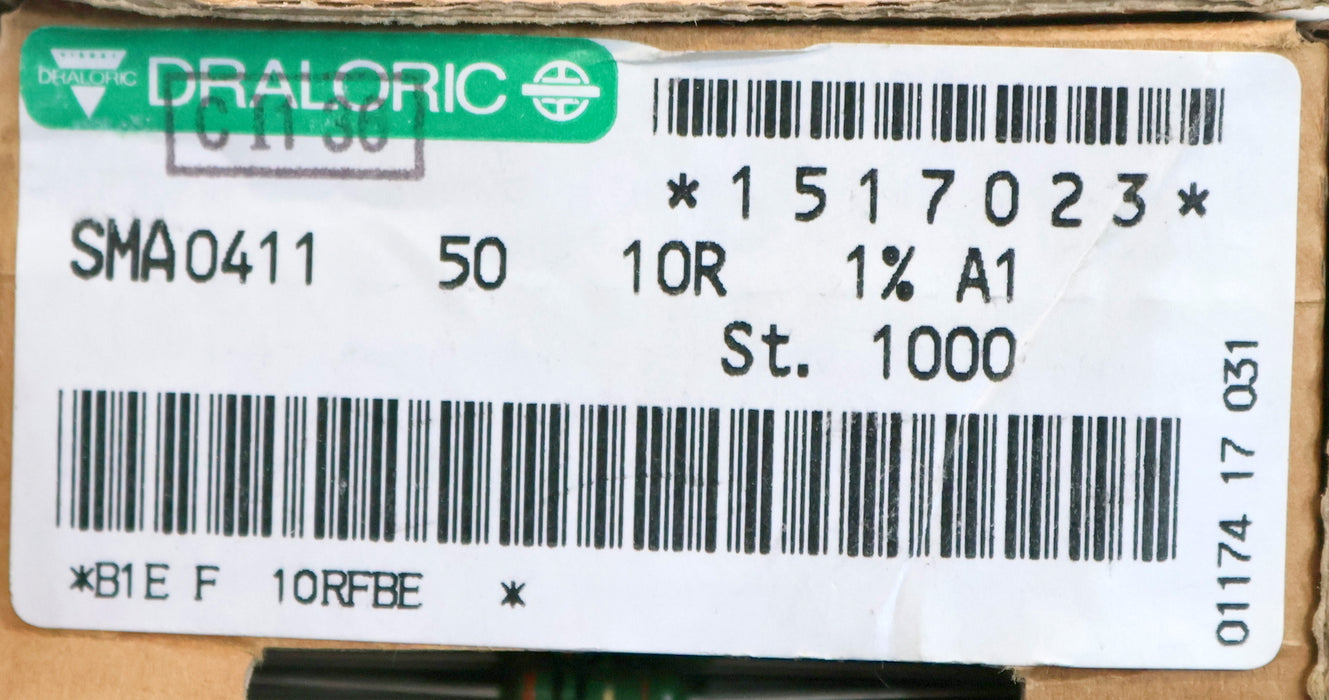 Bild des Artikels DRALORIC-700x-Metallschichtwiderstände-10Ω-S-TK-50-10-Ohm-Toleranz-1%