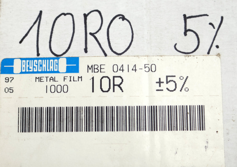 Bild des Artikels BEYSCHLAG-500x-Metallschichtwiderstände-10Ω-10-Ohm-Toleranz-5%-Model-MBE-0414-50
