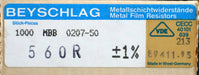 Bild des Artikels BEYSCHLAG-600x-Metallschichtwiderstände-560Ω-560-Ohm-Toleranz-1%