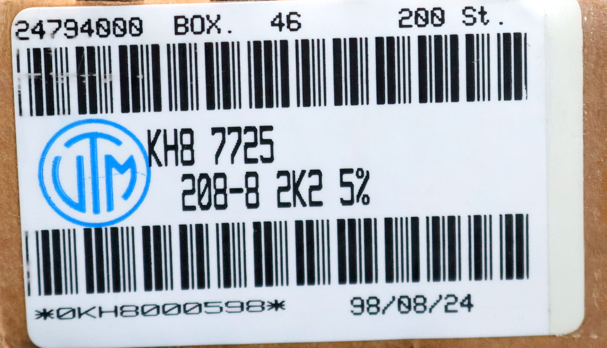 Bild des Artikels VTM-200x-Metallschichtwiderstände-2,2kΩ-208-8-2200-Ohm-Toleranz-5%