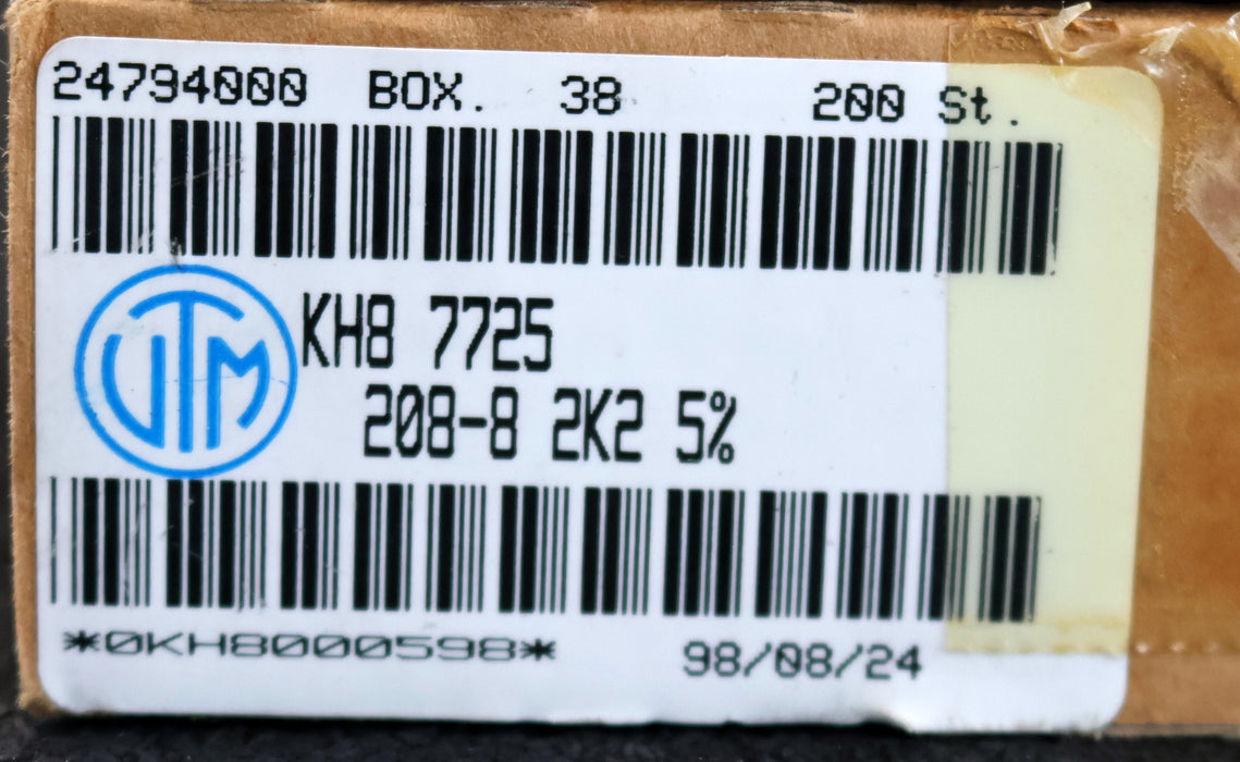 Bild des Artikels VTM-180x-Metallschichtwiderstände-2,2kΩ-208-8-2200-Ohm-Toleranz-5%