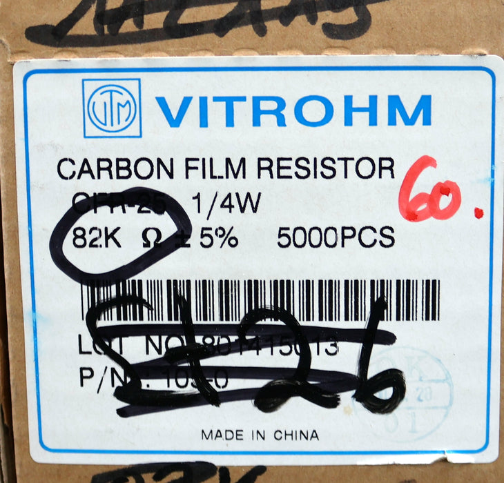Bild des Artikels ROHM-3000x-Metallschichtwiderstände-82kΩ-1/4W-82000-Ohm-Toleranz-5%-Model-CFR25