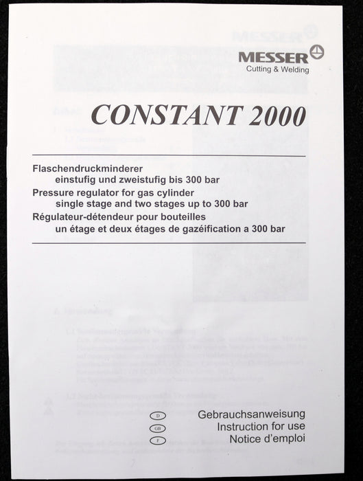 Bild des Artikels MESSER-CONSTANT-2000-Flaschendruckminderer-Typ-FC-200-N2---50bar
