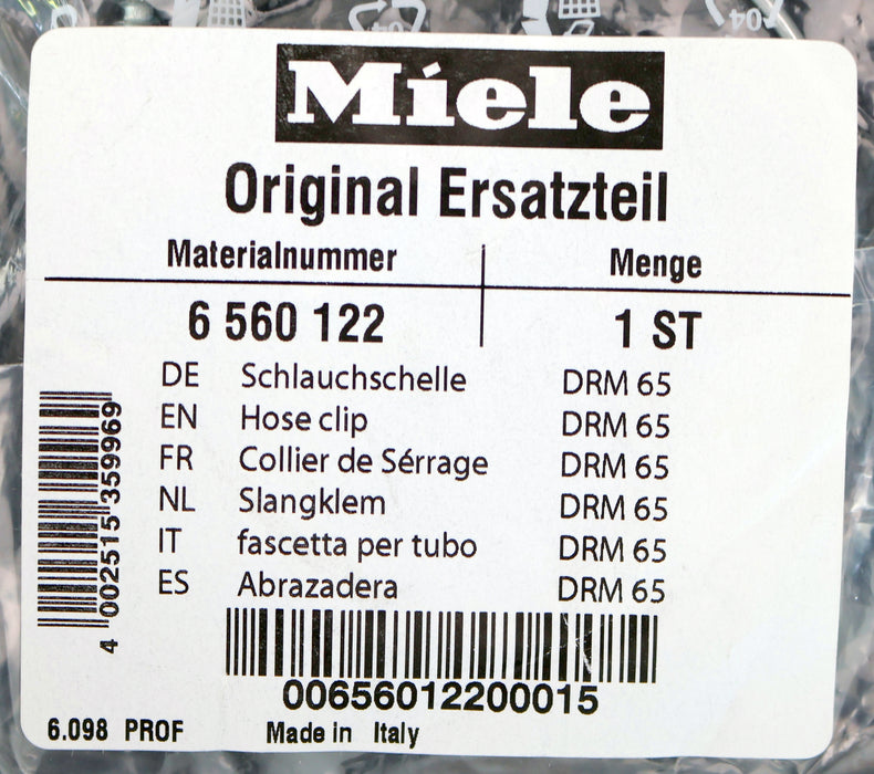 Bild des Artikels MIELE-3x-Schlauchschelle-DRM-65-Mat.Nr.-6-560-122-unbenutzt-in-OVP-Gewicht-100g