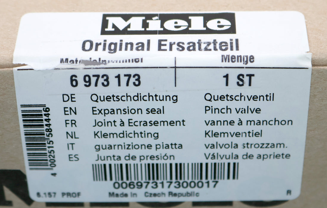 Bild des Artikels MIELE-Quetschdichtung-für-Quetschventil-Mat.Nr.-6-973-173-unbenutzt-in-OVP