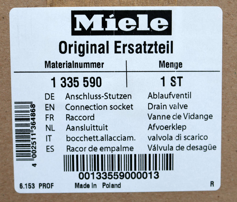 Bild des Artikels MIELE-Anschluss-Stutzen-für-Ablaufventil-Mat.Nr.-1-335-590-unbenutzt-in-OVP