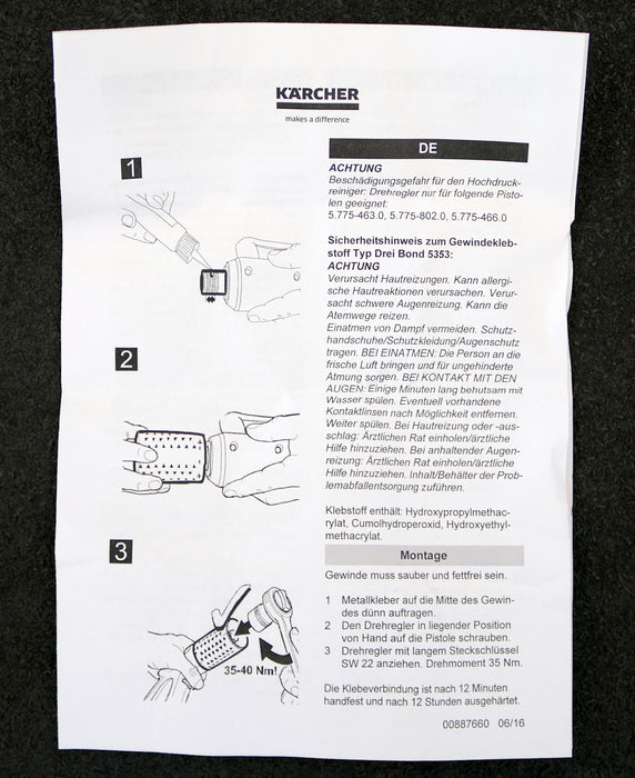Bild des Artikels KÄRCHER-Servo-Control-Regler-M22x1,5-750---1100-l/h-Art.Nr.:-4.775-470.0