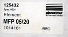 Bild des Artikels ULTRAFILTER-Filterelement-MFP-05/20-Art.Nr.-125432-UF-Gewindeende-Ø-52mm