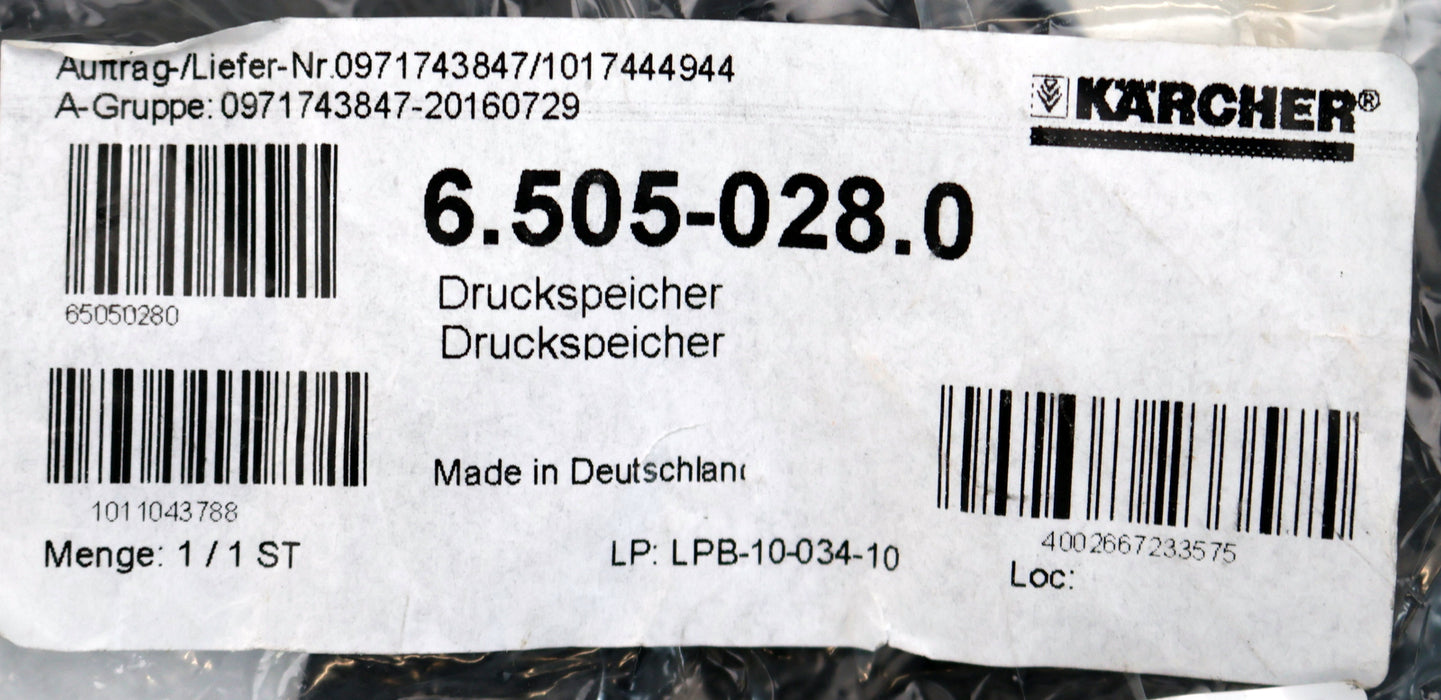 Bild des Artikels KÄRCHER-Druckspeicher-Art.Nr.:-6.505-028.0-für-Wasserpumpe-M-16x1,5