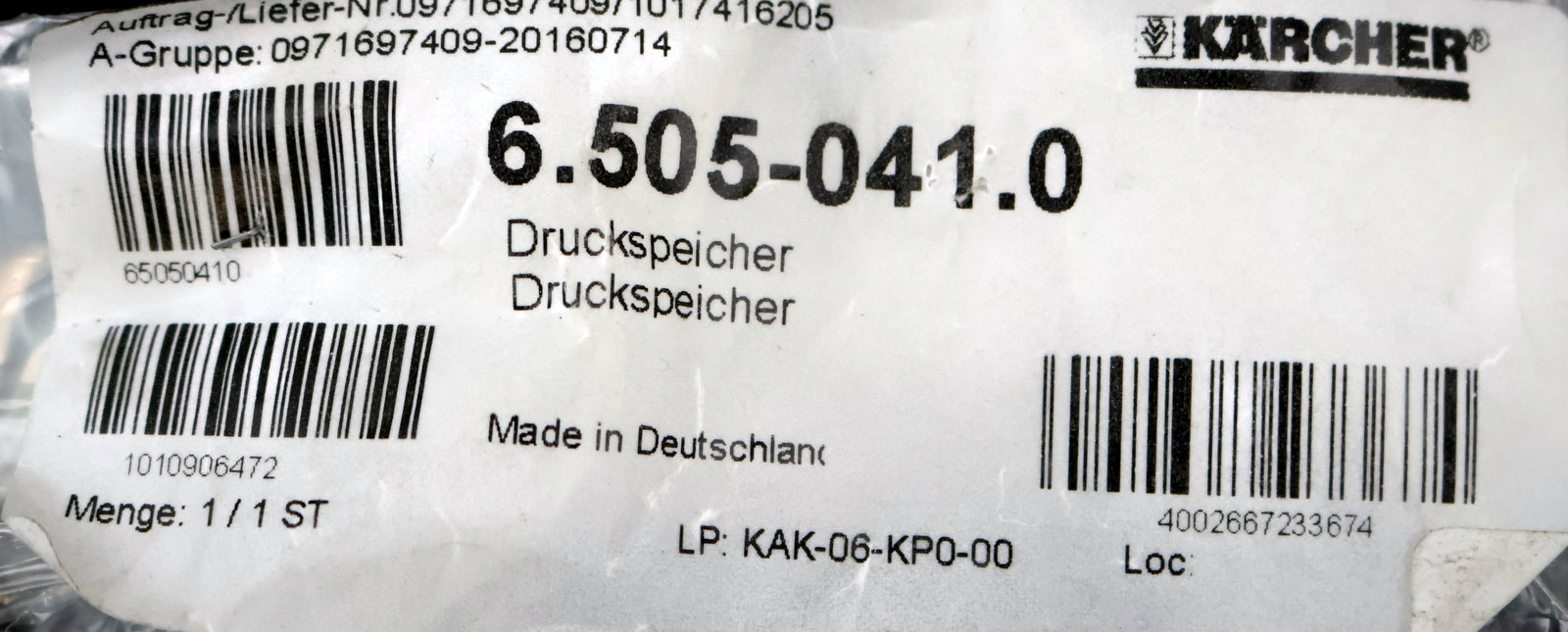Bild des Artikels KÄRCHER-Druckspeicher-Art.Nr.:-6.505-041.0-unbenutzt-in-OVP