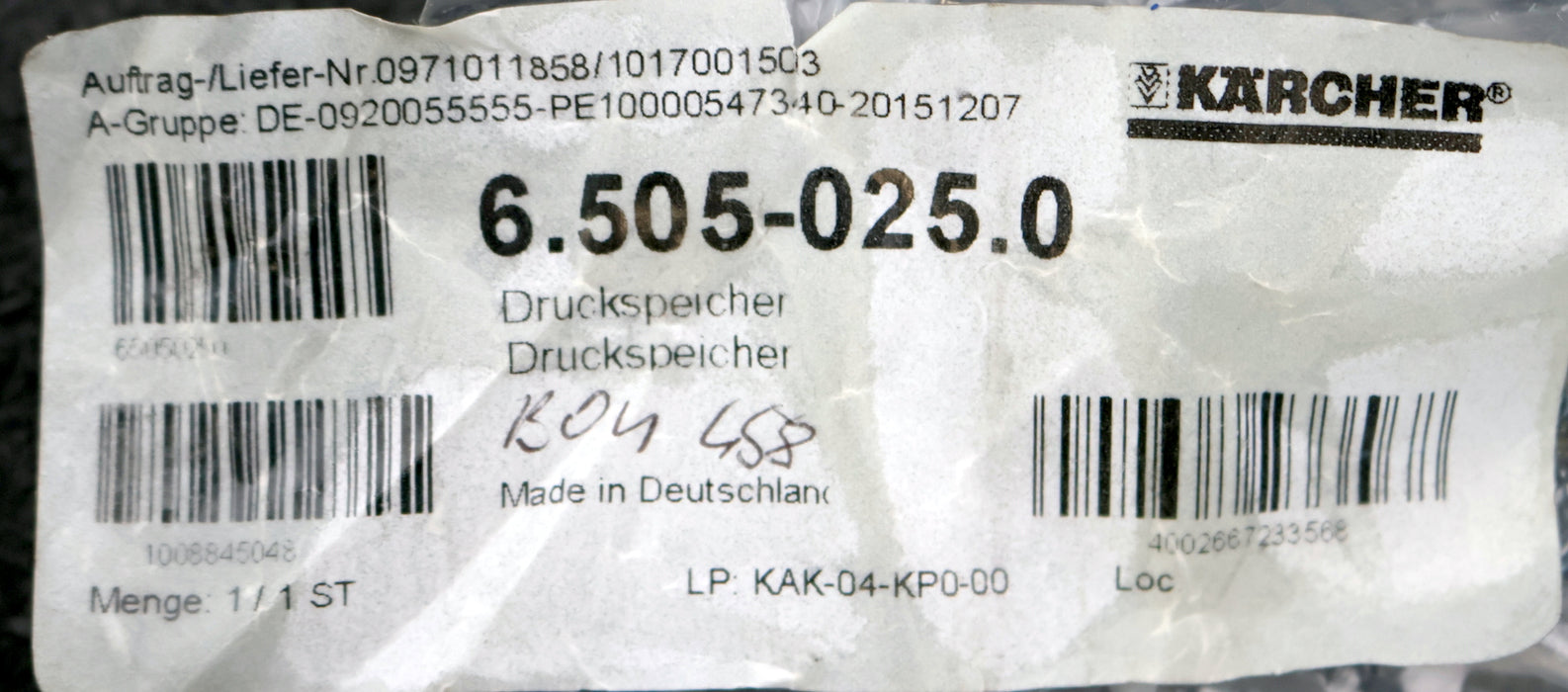 Bild des Artikels KÄRCHER-Druckspeicher-Art.Nr.:-6.505-025.0-zu-HDS-695-unbenutzt-in-OVP