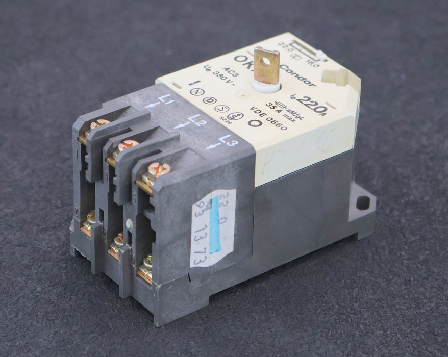 Bild des Artikels CONDOR-Motorschutzschalter-OKA-22A-380VAC-22-16A-unbenutzt