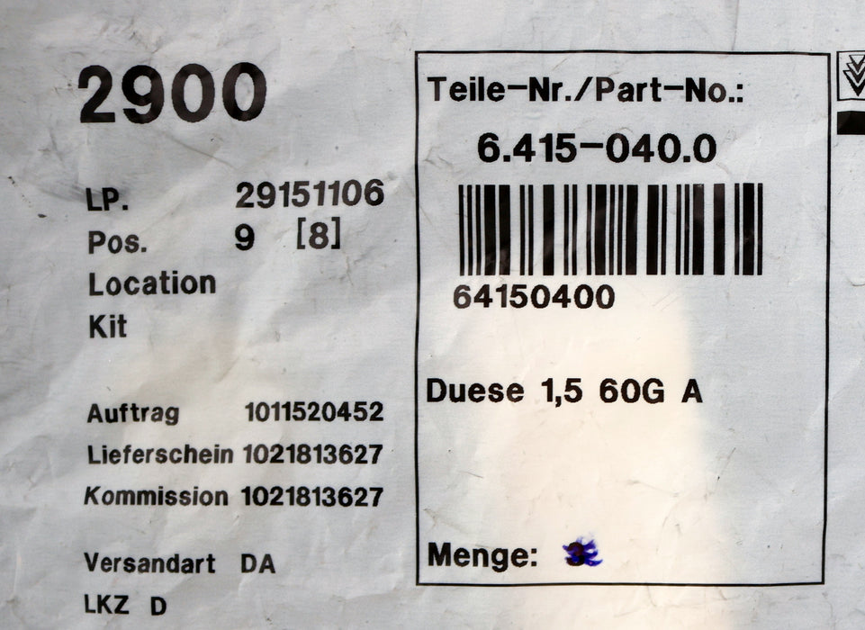 Bild des Artikels KÄRCHER-Duese-1,5-60°-A-Art.Nr.:-6.415-040.0-unbenutzt