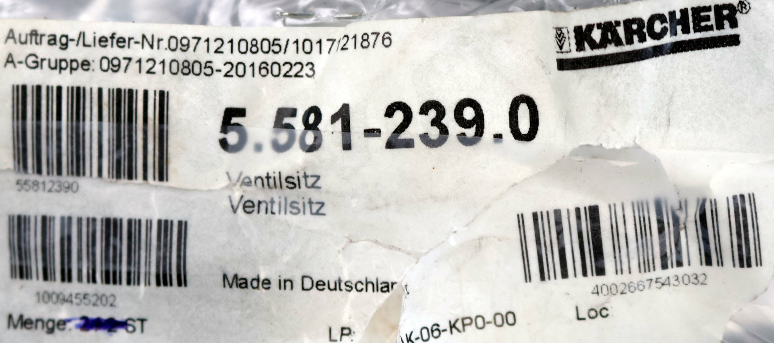 Bild des Artikels KÄRCHER-Ventilsitz-Art.Nr.:-5.581-239.0-unbenutzt-