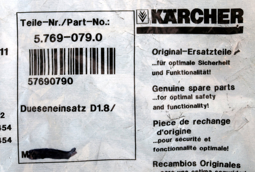 Bild des Artikels KÄRCHER-Dueseneinsatz-D1.8/-D2.7/-L38-Art.Nr.:-5.769-079.0-zu-HD-890-unbenutzt