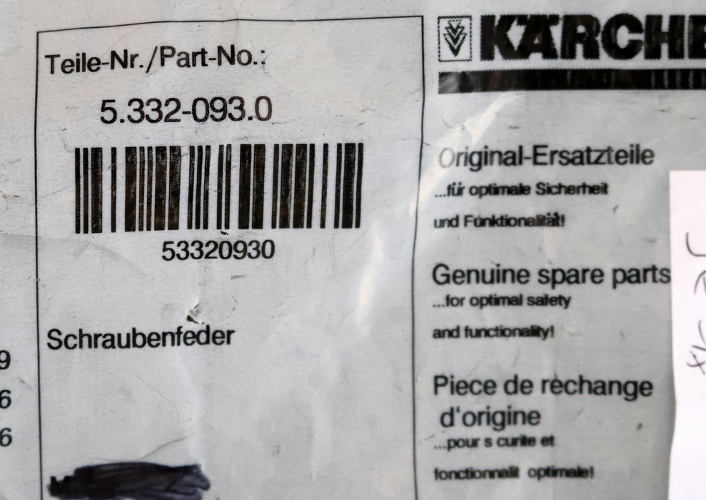 Bild des Artikels KÄRCHER-Schraubenfeder-Art.Nr.:-5.332-093.0-Dampstrahlgerät-HD-1000SEI-unbenutzt