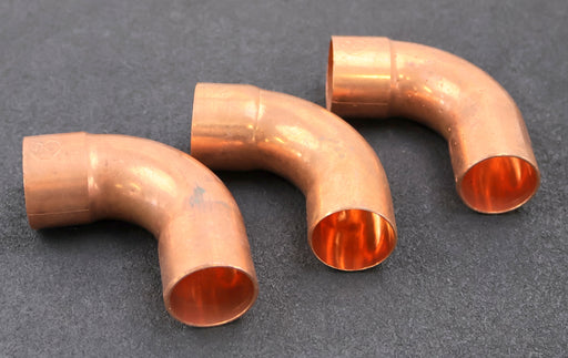 Bild des Artikels WIKU-3x-Kupfer-Lötfitting-Bogen-90°-DN35mm-5001A-Art.Nr.-1013201350000