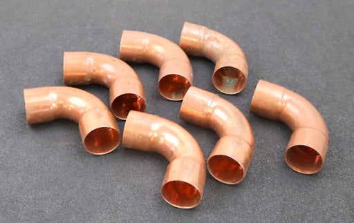 Bild des Artikels 7x-Kupfer-Lötfitting-Bogen-90°-DN35mm-unbenutzt