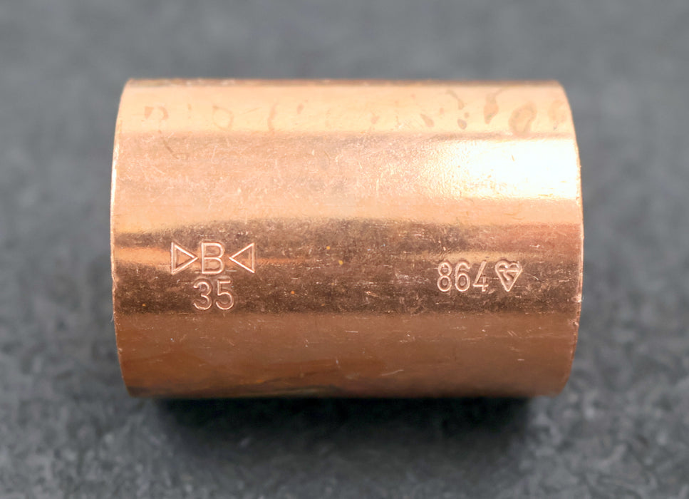Bild des Artikels WICU-6x-Kupfer-Lötfitting-Muffe-DN32mm-5270-Art.Nr.-1013270350000-unbenutzt