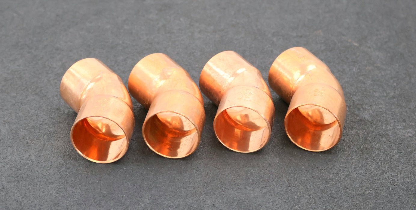 Bild des Artikels WIKU-4x-Kupfer-Lötfitting-Bogen-45°-DN35mm-kurz-5041-Art.Nr.-1013241350000