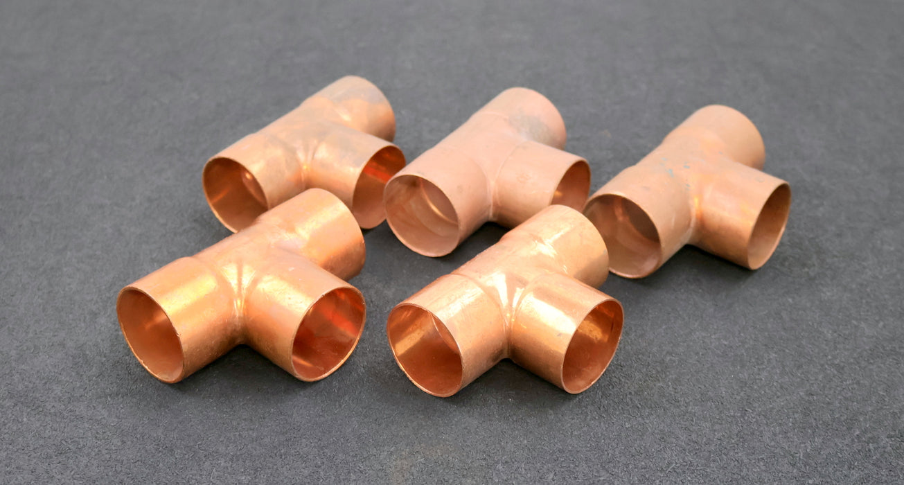 Bild des Artikels WICU-5x-Kupfer-Lötfitting-T-Stück-DN42mm-5130-Art.Nr.-1013213420000-unbenutzt