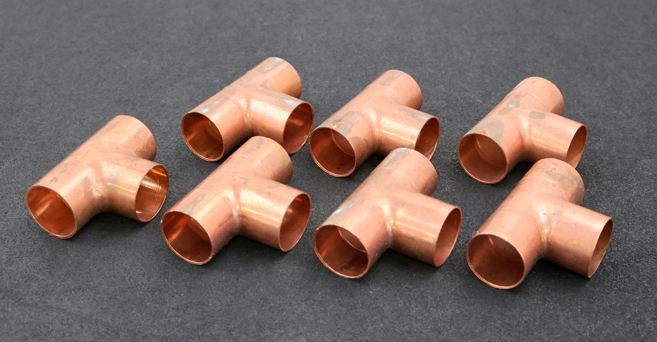 Bild des Artikels WICU-7x-Kupfer-Lötfitting-T-Stück-DN35mm-5130-Art.Nr.-1013213350000-unbenutzt