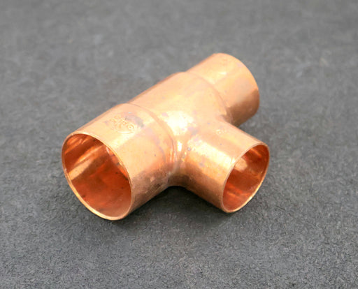 Bild des Artikels Kupfer-Lötfitting-T-Stück-Abzweig-und-Durchgang-reduziert-DN35x28x28mm-unbenutzt