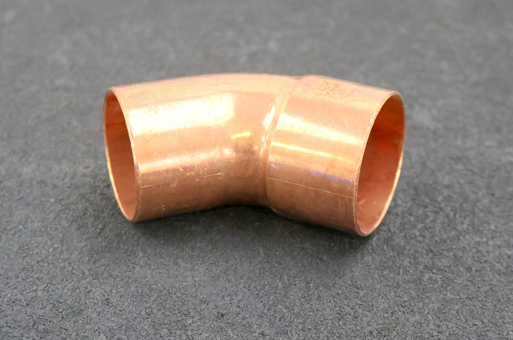 Bild des Artikels 2x-Kupfer-Lötfitting-Bogen-45°-DN42mm-unbenutzt