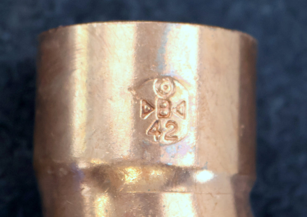 Bild des Artikels 2x-Kupfer-Lötfitting-Bogen-45°-DN42mm-unbenutzt