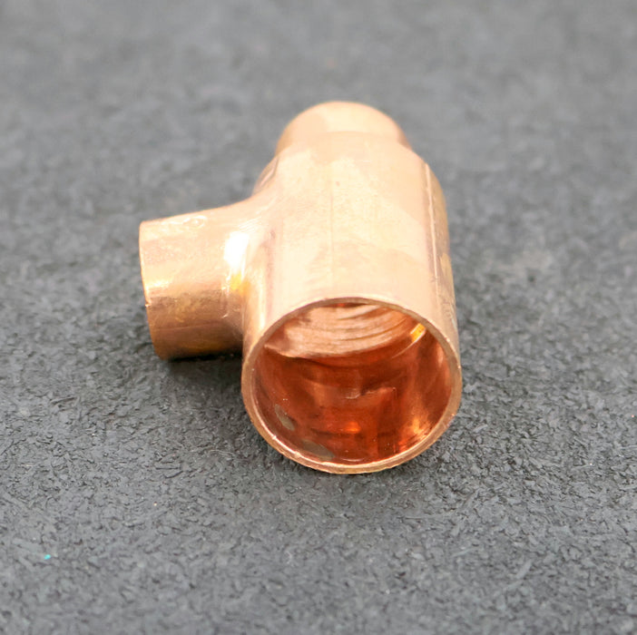 Bild des Artikels WICUKupfer-Lötfitting-T-Stück-Abzweig-und-Durchgang-reduziert-DN22x15x15mm