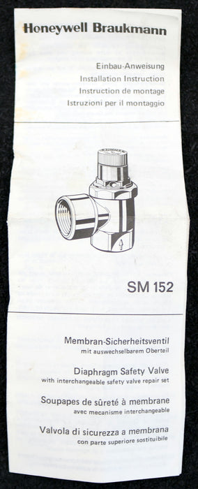 Bild des Artikels HONEYWELL-Sicherheitsventil-Typ-SM152-1/2-R-1/2''-unbenutzt