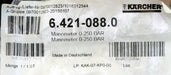 Bild des Artikels KÄRCHER-Manometer-Art.Nr.:-6.421-088.0-0-250bar-R1/4-zu-HD-1000-SEI-unbenutzt