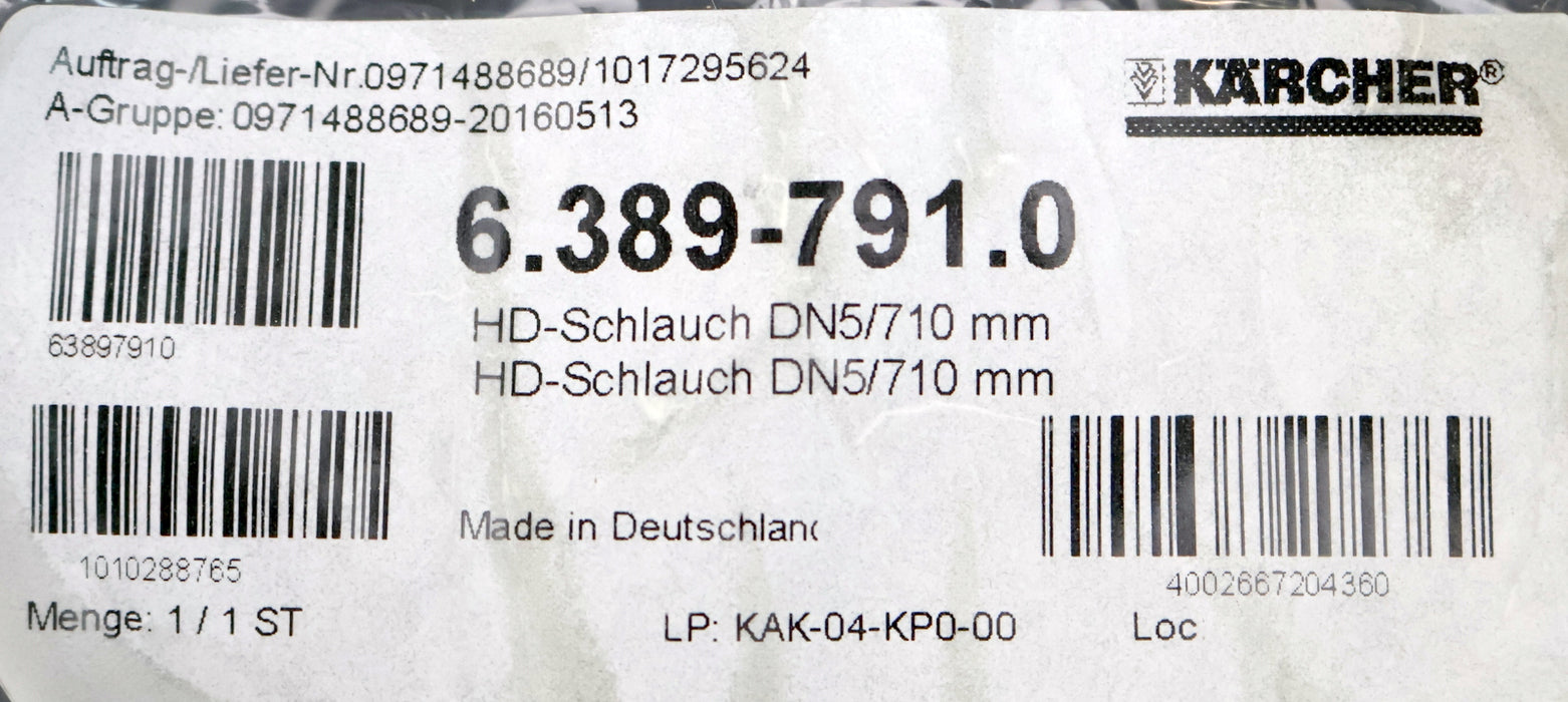Bild des Artikels KÄRCHER-Hochdruckschlauch-DN5-Länge-710mm-Art.Nr.:-6.389-791.0-unbenutzt-in-OVP