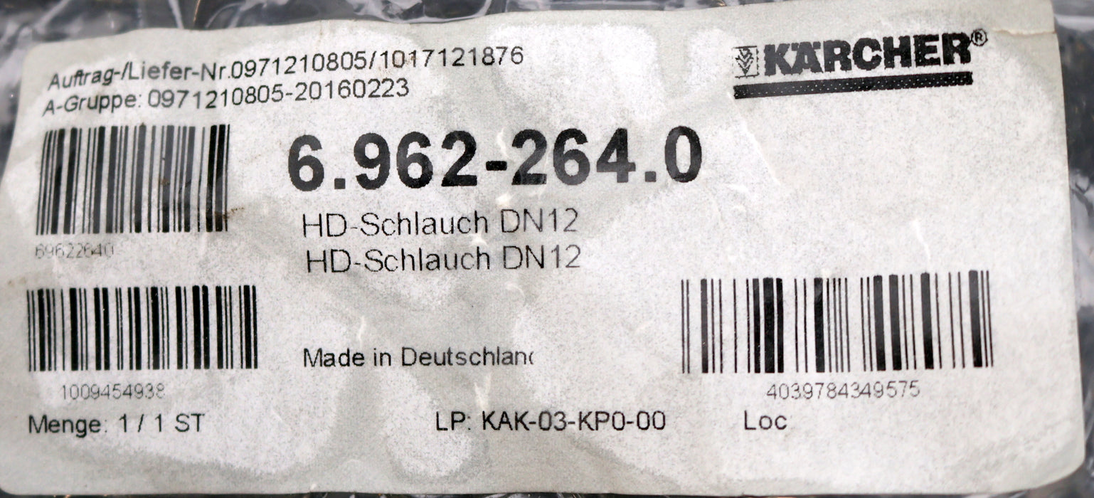 Bild des Artikels KÄRCHER-Hochdruckschlauch-DN12-Länge-180mm-Art.Nr.:-6.962-264.0-unbenutzt