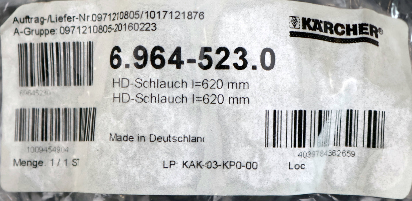 Bild des Artikels KÄRCHER-Hochdruckschlauch-DN4-Länge-620mm-Art.Nr.:-6.964-523.0-unbenutzt-in-OVP
