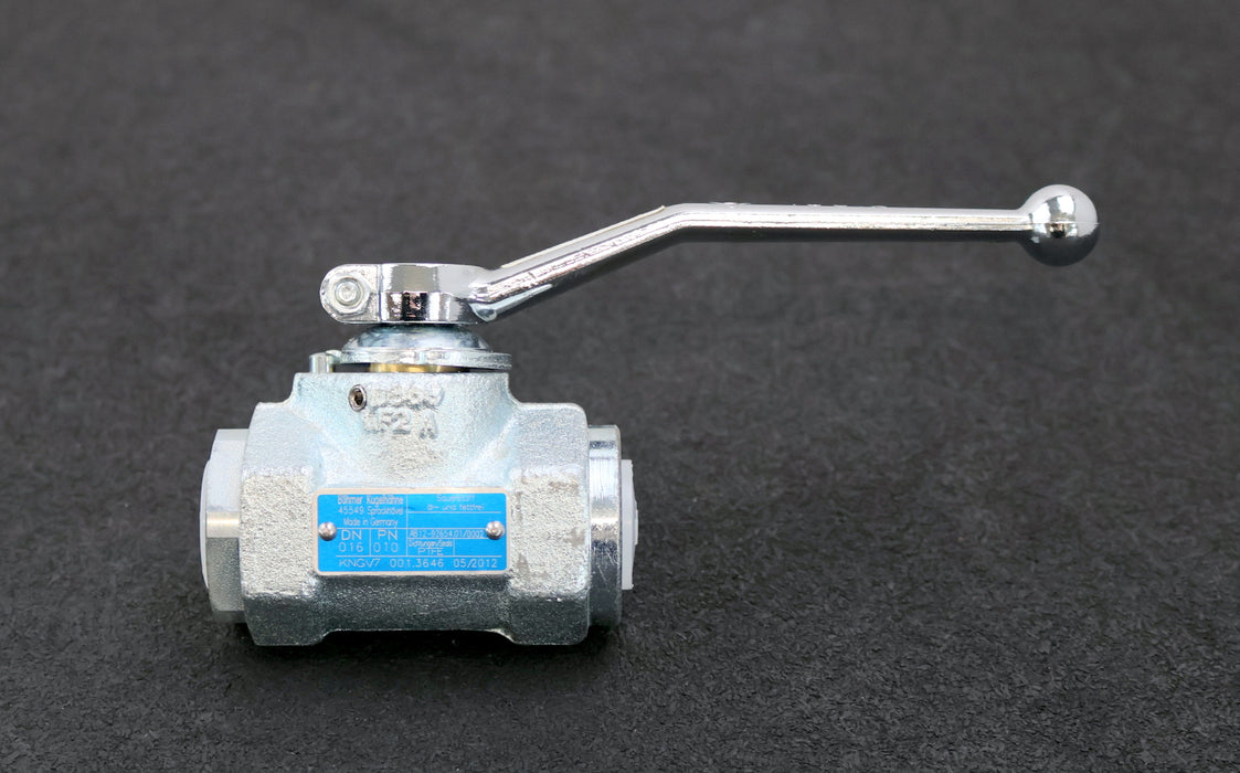 Bild des Artikels BÖHMER-Kugelhahn-KNGV7-DN16-PN10-für-Sauerstoff-aus-Messing-G-1/2''-unbenutzt