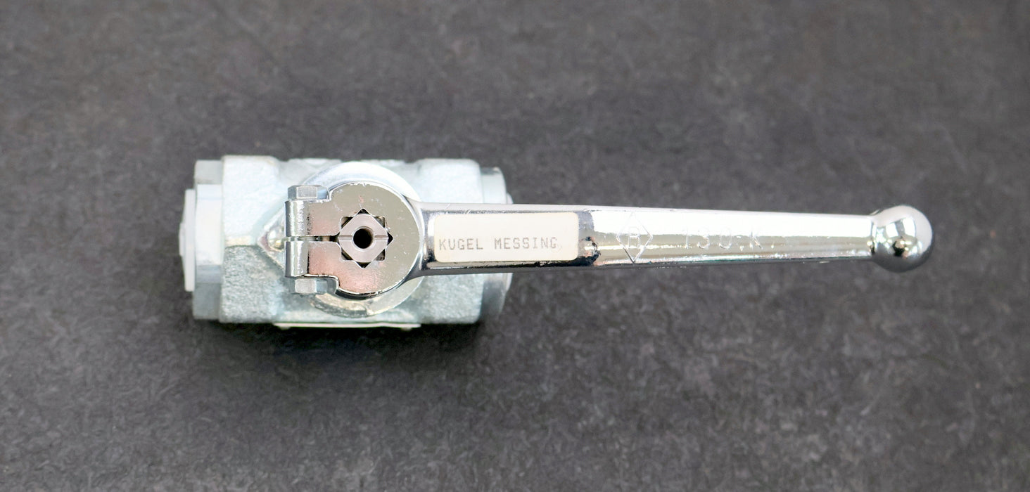 Bild des Artikels BÖHMER-Kugelhahn-KNGV7-DN16-PN10-für-Sauerstoff-aus-Messing-G-1/2''-unbenutzt