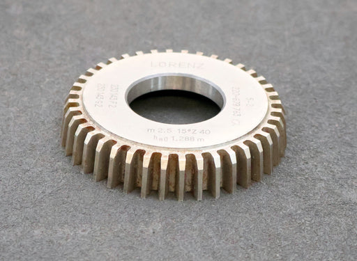 Bild des Artikels LORENZ-Scheibenschneidrad-m=-2,5mm-15°-EGW-Z-=-40-ha0-1,288m-gear-shaper-