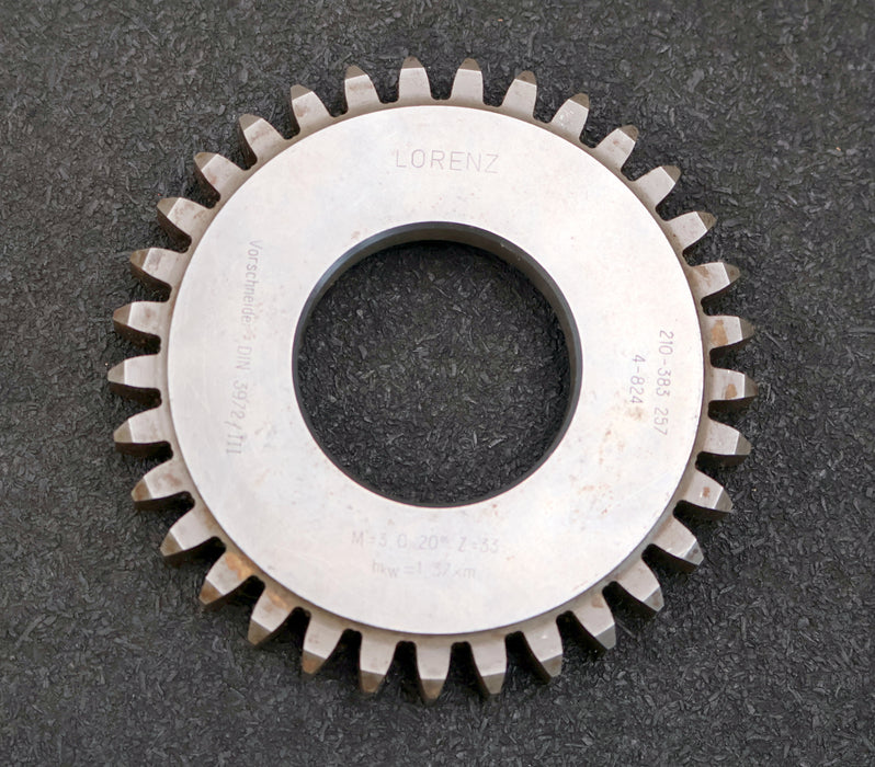 Bild des Artikels LORENZ-Scheibenschneidrad-gear-shaper-m=-3mm-20°-EGW-Z-=-33-hkw=-1,37xm