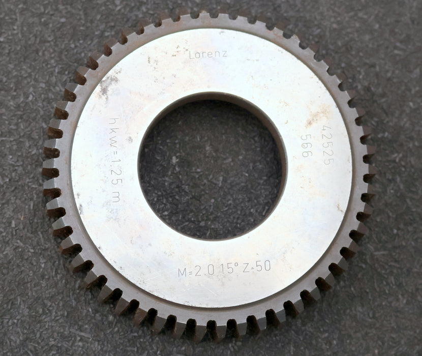 Bild des Artikels LORENZ-Scheibenschneidrad-gear-shaper-m=-2mm-15°-EGW-Z-=-50-hkw=-1,25m
