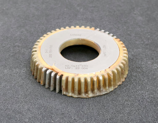 Bild des Artikels LORENZ-Scheibenschneidrad-gear-shaper-m=-2mm-15°-EGW-Z-=-50-haP0=-1,25m