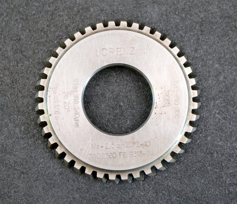 Bild des Artikels LORENZ-Scheibenschneidrad-mit-Treppenschliff-gear-shaper-m=-2,5mm-20°-EGW-Z=-40