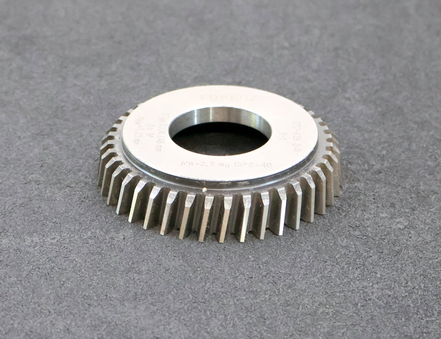 Bild des Artikels LORENZ-Scheibenschneidrad-Treppenschliff-m=-2,5mm-15°-EGW-Z=-40-Ø109x25xØ1-3/4"