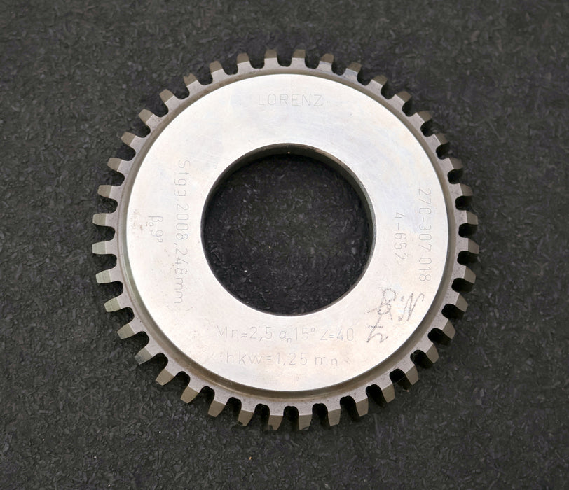 Bild des Artikels LORENZ-Scheibenschneidrad-Treppenschliff-m=-2,5mm-15°-EGW-Z=-40-Ø109x16xØ1-3/4"