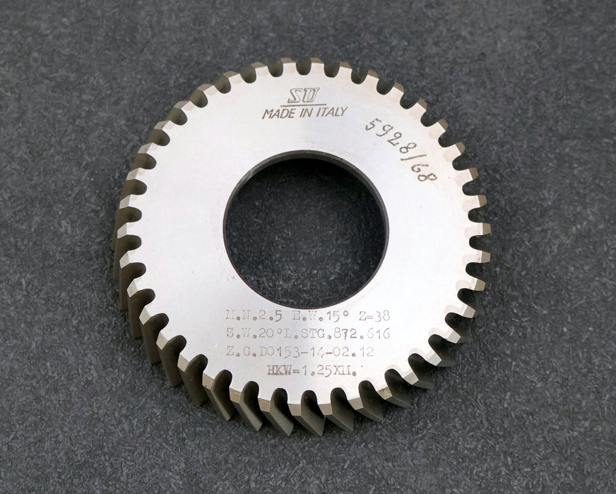 Bild des Artikels S.U.-Scheibenschneidrad-mit-Treppenschliff-gear-shaper-m=-2,5mm-15°-EGW-Z=-38