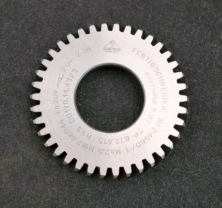 Bild des Artikels KLINGELNBERG-Scheibenschneidrad-Treppenschliff-Fertigschneider-m=-2,5mm-20°-EGW