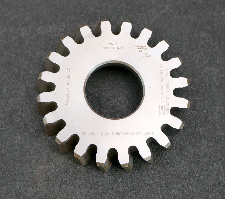 Bild des Artikels S.U.-Scheibenschneidrad-mit-Treppenschliff-gear-shaper-m=-5,25mm-15°-EGW-Z=-20