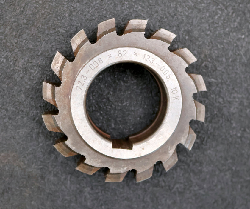 Bild des Artikels HURTH-Keilwellen-Formfräser-10-Keile-72,3-0,06x82x12,3-0,06mm-mit-Höcker